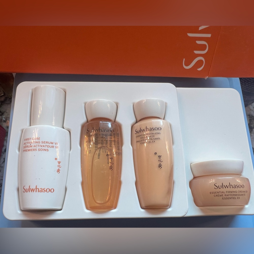 Sulwhasoo Skincare Set in Ivory Peach Tones